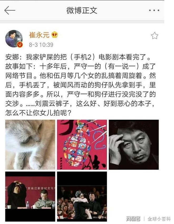 崔永元发微博：《手机2》好到恶心的本子！并爆料《手机2》剧情！(图3)