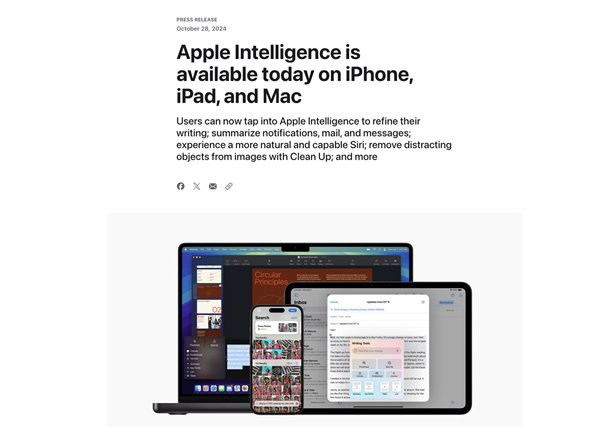 火星电竞平台iPhone迈入AI时代！苹果Apple Intelligence功能盘点(图1)